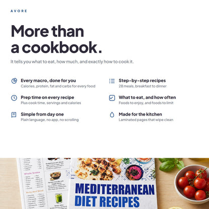 More than a cookbook: every macro, step-by-step recipes, prep time, what to eat and how often